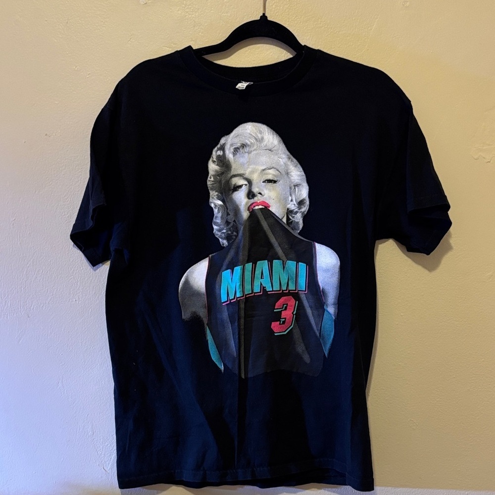 Alstyle Black Miami Graphic Long Sleeve Tee